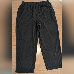 Black Corduroy Pants Relaxed/ Baggy Fit Elastic Waist